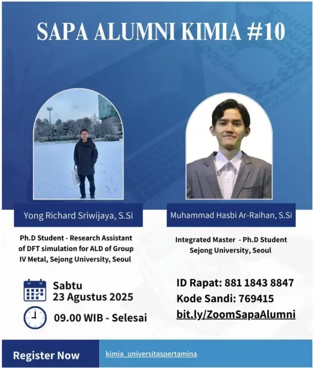 Sapa Alumni #10: Prospek Kerja Alumni Kimia Universitas Pertamina