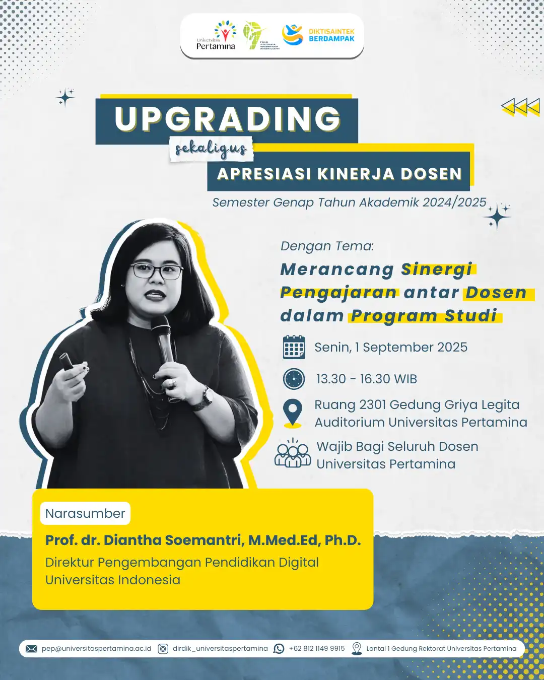 UPGRADING &  Apresiasi Kinerja Dosen Bidang Pengajaran pada Semester Genap TA 2024/2025