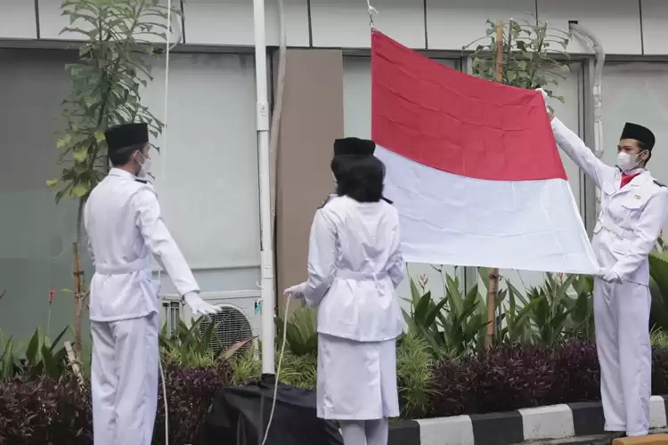 Upacara HUT ke-77 RI di Universitas Pertamina